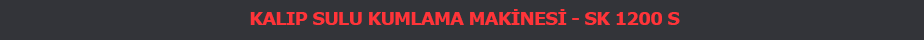Kalıp Sulu Kumlama Makinesi